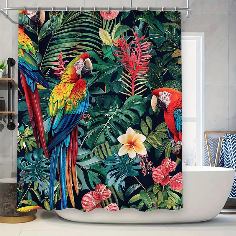 

Modern Bathroom Decor Shower Curtain with Gold Foil Stripes for Bathrooms Gray and White Watercolor Print Home Decor Window Trea 90x180cm