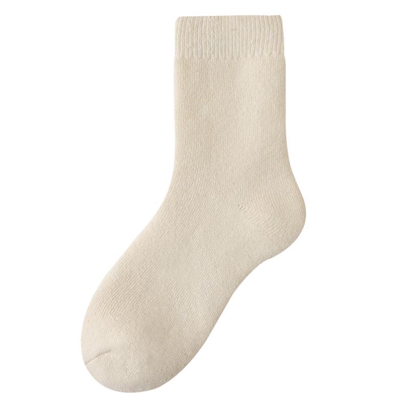 Wool Women's Mid-Tube Plush Socks – Thick, Cozy Winter Home & Sleep Socks