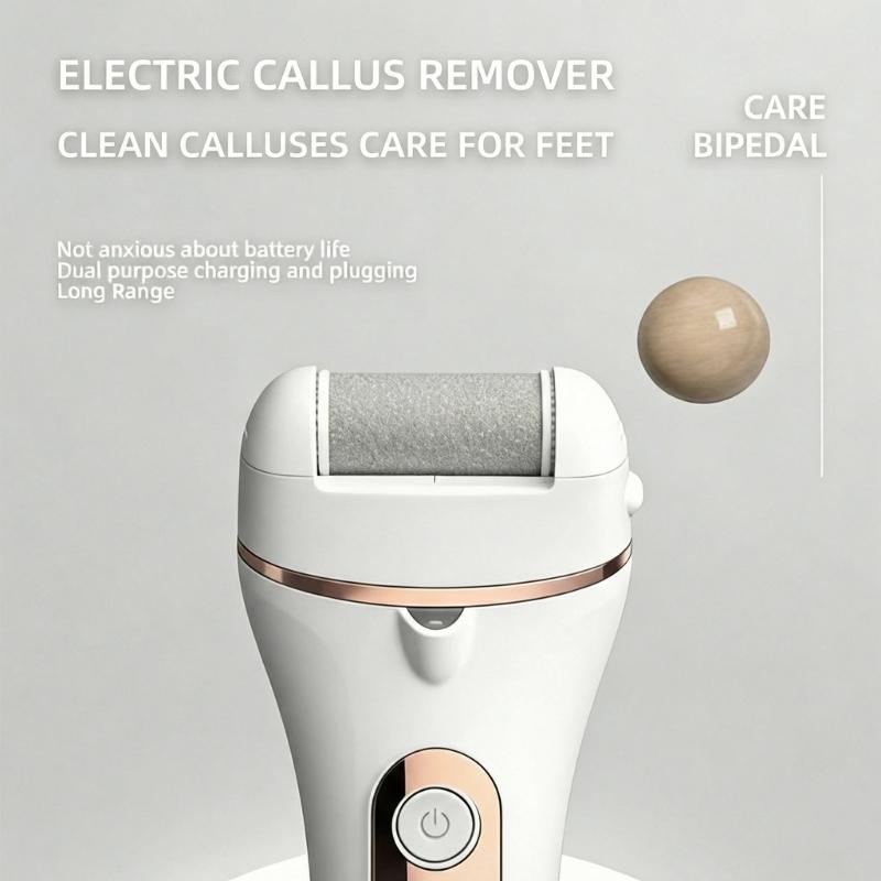 Rechargeable Foot Care Device With 3 Roller Heads And 11 Attachments Professional Pedicure Kit For Smooth And Soft Feet