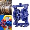 115 PSI 12 GPM Pneumatische Doppelmembranpumpe Gusseisen Doppelpumpen für Erdölflüssigkeiten 1/2" Einlass/Auslass QBK-15