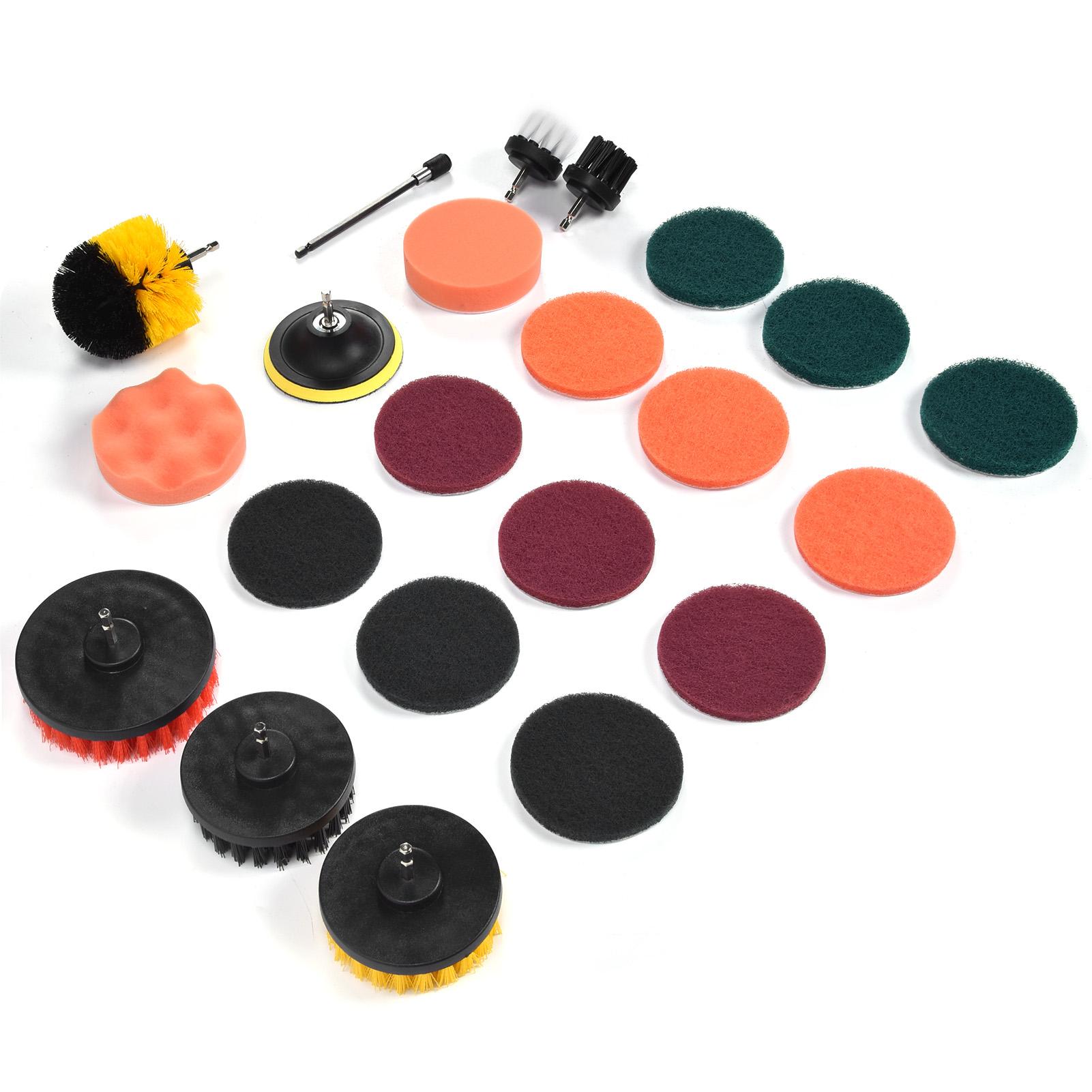 

22 шт. Насадки для дриля, щітки для скрабування, губки для скрабування, щітки для чищення стін, підлоги, видалення пилу