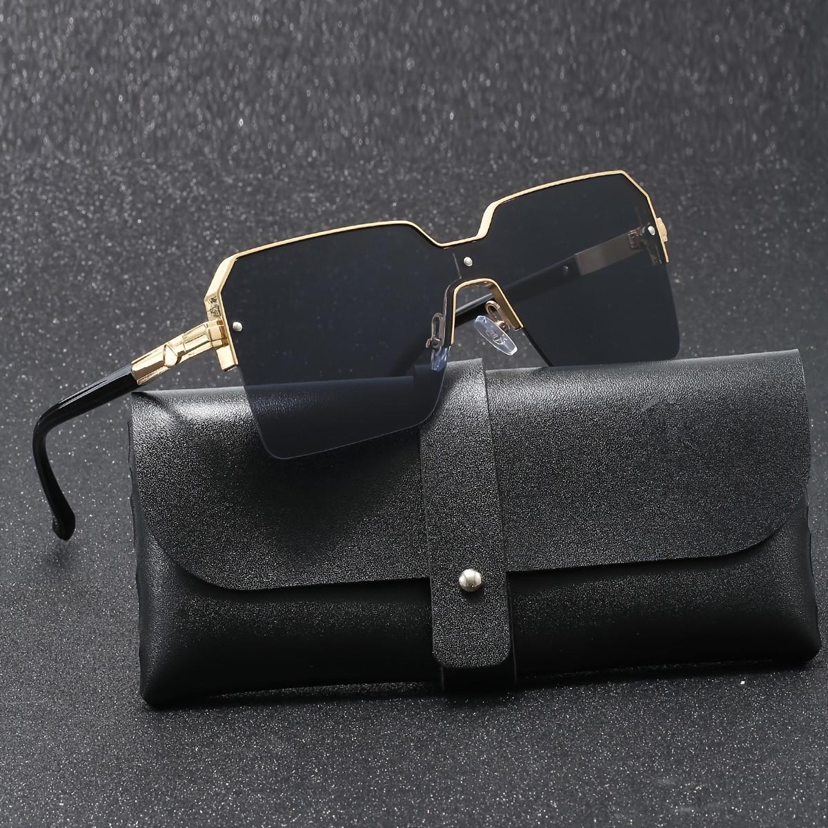 

Brand Stylish Square Sunglasses Woman Mirror Black Gradient Sun Eyeglasses Women Big Frames Modern Vintage Retro Oculos De Sol
