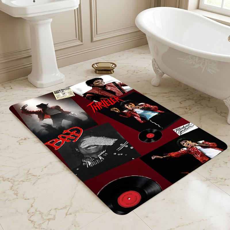 Michael Jackson Wohnzimmer rutschfester Bereichsteppich Weicher Teppich für Schlafzimmer Spielzimmer Kinderzimmer Sofa Büro Heimdekoration Fußmatte