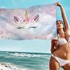 Cartoon Unicorn Animal Microfiber Beach Towel Absorbent Quick dry Soft Yoga Swimming Resort Mountain Climbing Towel
