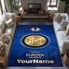 Inter Milan Customized Name Floor Rug Office Rug Suitable for Entryway Kitchen Playrooms Outdoor Anti-slip Rug Decorate Offices