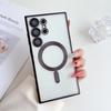Magnetic Snap-on Phone Case Galaxy S25 Ultra S23 Note20 TPU Titanium Matte Electroplated Cover