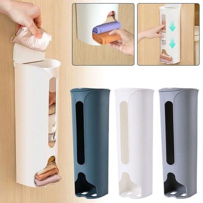 Self Adhesive Underwear Storage Box Wall-Mounted Dustproof Garbage Bag Dispenser Large Capacity Simple Style