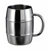 (CAPTAIN STAG) UE-3498 Double Stainless Steel Beer Mug, Insulated, 600ml, Barrel-Shaped, Stainless Steel, with Vacuum-Resistant Design