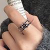 Design A Niche Double-layer Minimalist Style Cross Ring for Women, Featuring A Vintage Opening and Adjustable Design.