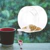 Clear Acrylic Window Bird Feeder Strong Suction Cup Chain Bird House Transparent Round Hanging Bird Feeder