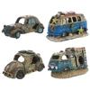 Submarine Decor Artificial Aquarium Decoration Old Car Ornament Resin Landscaping House Fish Accessories Aquarium Stuff