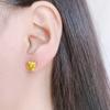 Jewelry Color Treasure Popular Jewelry High Carbon Diamond Simulation Yellow Diamond 8 * 8 Heart Stud Earrings Women'S