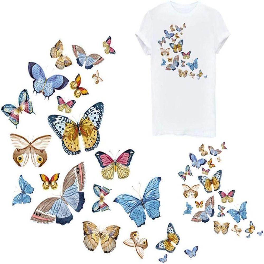 

Наклейки с теплопередачей 8*7,6 см, 22*21 см, гладильная нашивка-бабочка, утюг на заплатках для рюкзаков