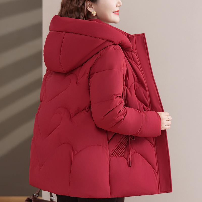Middle Age Women's Winter Down Jackets Hooded Plus Size Thick Down Coats Woman Outerwears