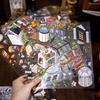 Detective Series Landscape Flat Stickers European Style Miniature Scene DIY Decompression Sticker