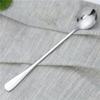 ABWR-New 2Pc Long Handle Stainless Steel Tea Coffee Spoon Cocktail Ice Cream Spoon Spoons Cutlery Round Head