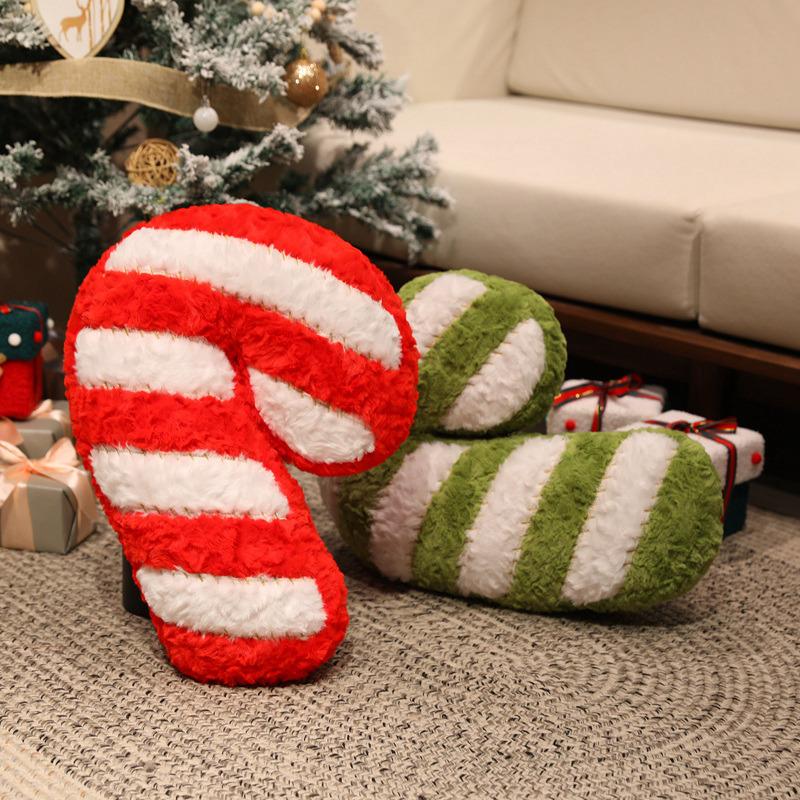 Christmas Cane Pillow, Christmas Tree, Gingerbread Man Doll, Sofa Pillow, Christmas Atmosphere Ornament, Home Christmas Pillow
