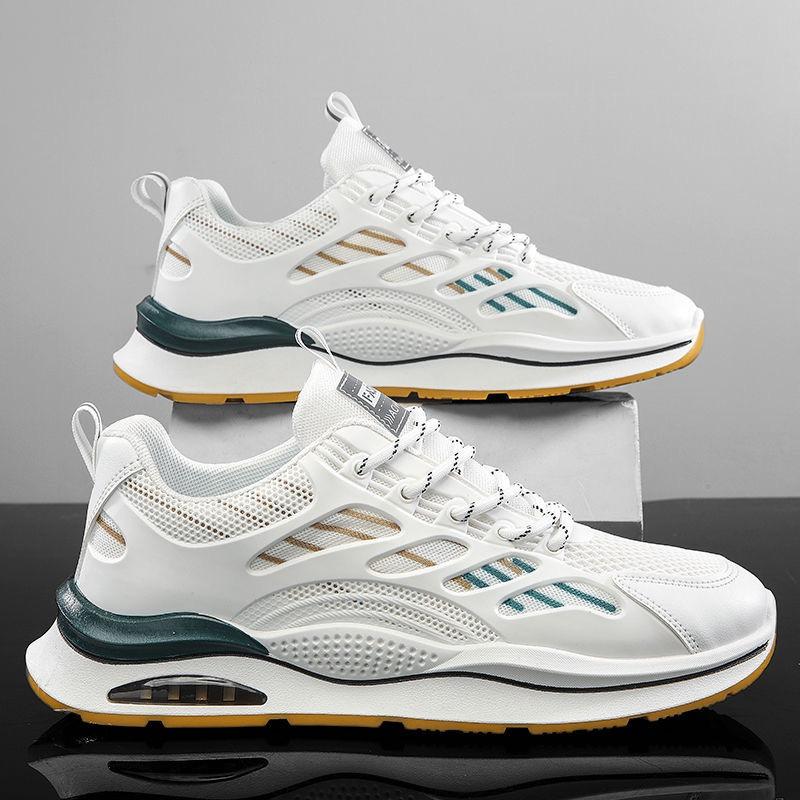 Autumn men's shoes new breathable mesh shoes men's trend versatile white shoes platform sports casual dad trendy shoes
