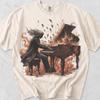 Franz Liszt Piano Shirt: Leaping Flames Graphic Tee, Vintage Cotton Comfort Colors