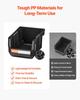 Wall Mounted Storage Bins, 12 Plastic Bins & 3 Metal Rails, Plastic Hanging Stackable Storage Bin for Screws, Nuts, Bolts, Nails, Hardware Tool