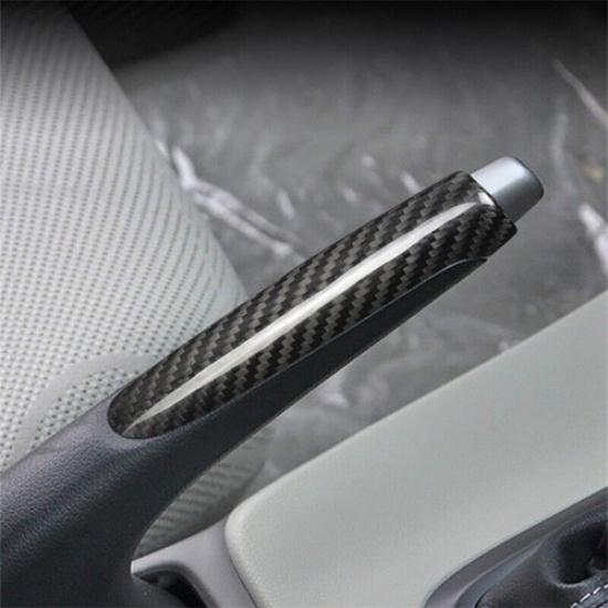 Hard Carbon Fiber Interior Hand Brake Cover Kit For Honda Civic 9th 2012-2015