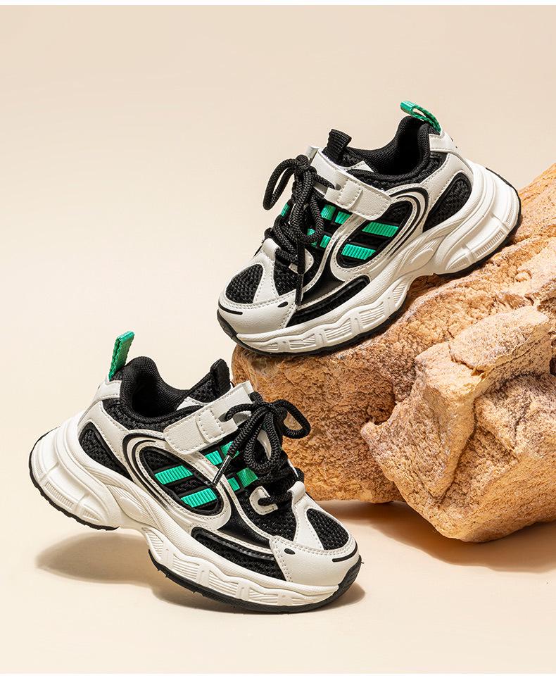 Habi Bear Kids' Mesh Velcro Sneakers - Anti-collision Spring/Autumn Shoes for Boys and Girls