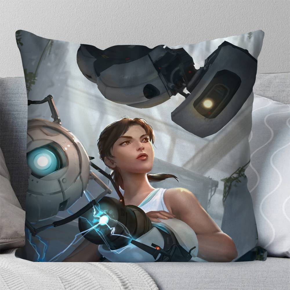 PPortal Hot Game Pillow Case Fashion Square Pillowcase Bedroom Sofa Room Ins Decoration Leisure