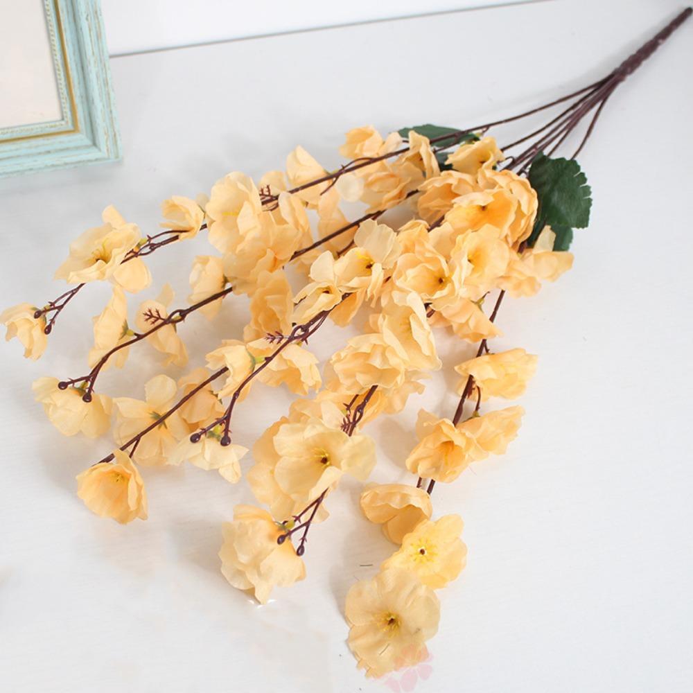 Floral Arrangement Lifelike Peach Blossom 7 Branches Home Decorations  Party Decor Supplies