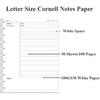 Letter Size Cornell Notes Filler Paper - 11 TUL Disc Cornell Notes Loose Leaf Paper, 50Sheets / 100Pages, 8.5'' x 11''