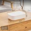 2Pack Plastic Storage Boxes with Lid, Japanese Organizer, Kitchen Bedroom Shallow S
