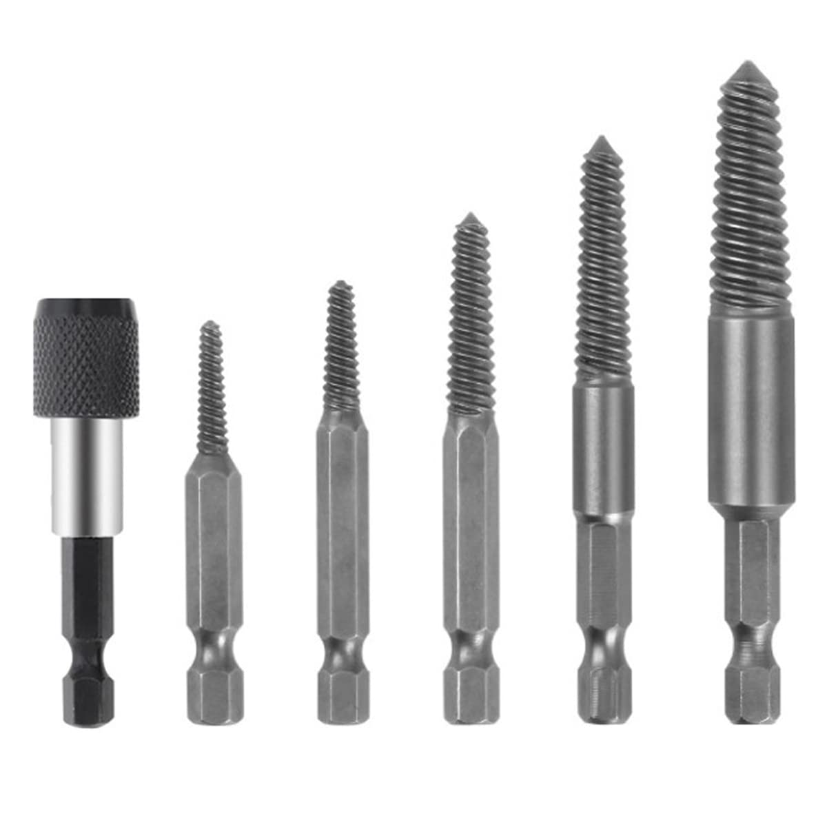 

YFFSFDC Screw Removes Damaged Reverse Tap Set with Hex Handle and Post Hand Tool for Dedicated Screw Head Pullers of Extractor, Screws, Remover,