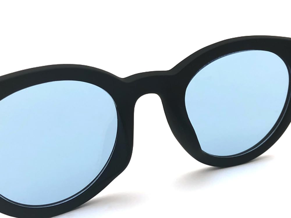 [SPEED ADDICT] BOSTON RUBBER FRAME SUNGLASS (Boston Rubber Frame Sunglasses) Matte Black × Light Blue