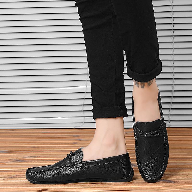 New Style of Doudou Shoes Men's Small Leather Shoes Korean-style Instagram Trendy Shoes Light-soled Casual Lazy Shoes