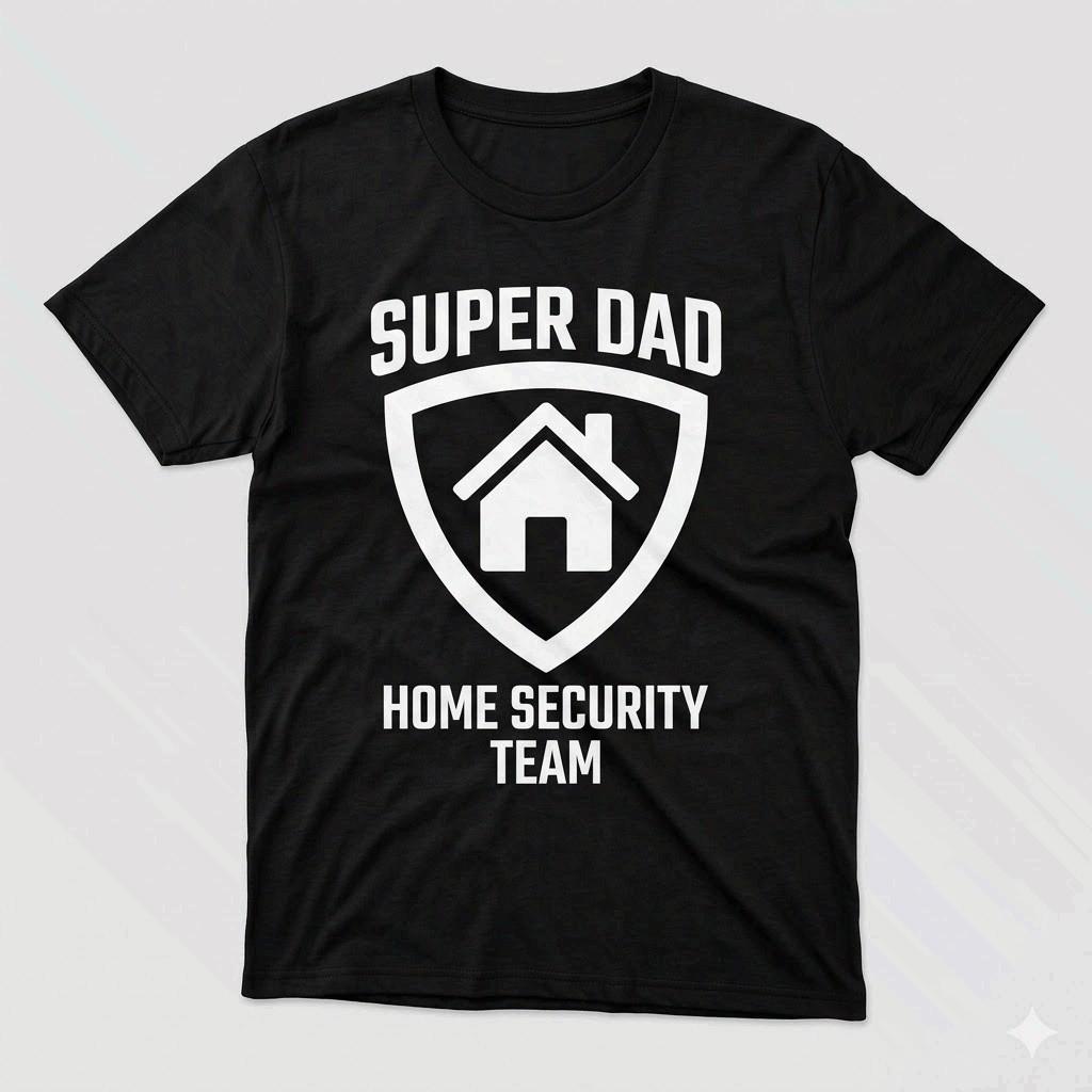 Home Security Team Shirt Funny Protective Dad Tee XXXL