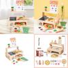 Wooden Simulation Pizza Barbecue Oven Children Toy Set For Imaginative Cooking