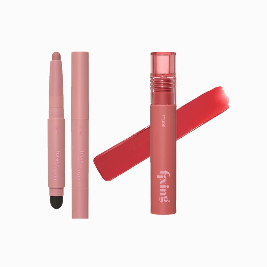 Etude Base & Over Lip Pencil #Pink Beige 1g + Fixing Tint 4g