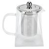 Transparent Glass Teapot with Removable 304 Stainless Steel Filter Tea Kettle for Home Office