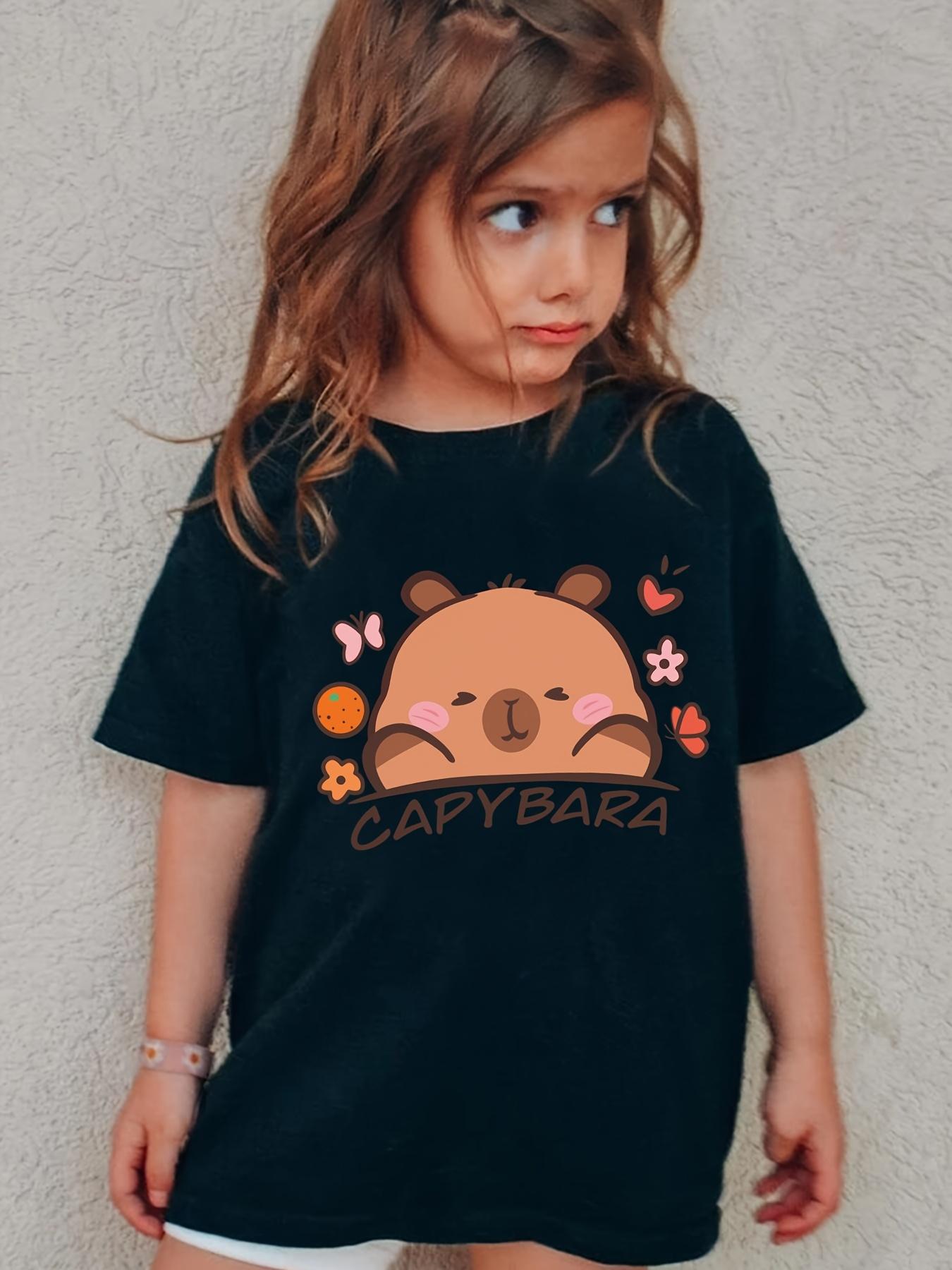 

Summer fashion girls short-sleeved T-shirt cartoon pattern printed casual top 160