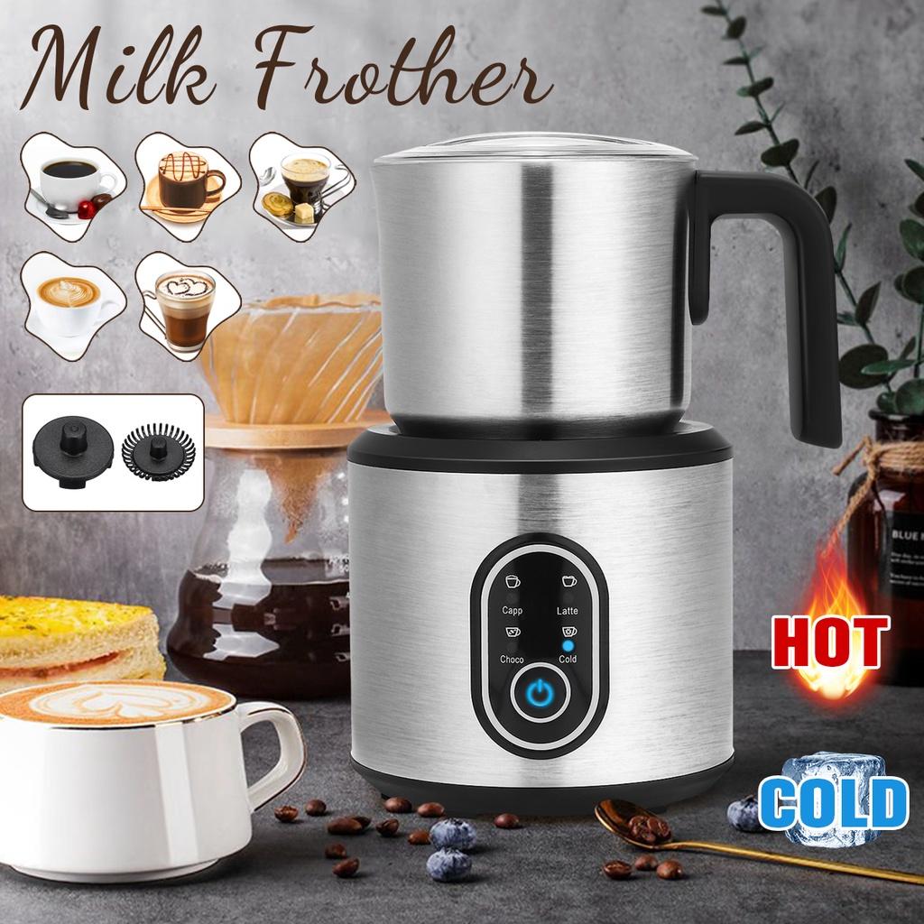 500W 700ML Kaffeeschaum für Latte Cappuccino Heiße Schokolade Elektrischer Milchaufschäumer Edelstahl Milchdampfer Sahnebereiter Milchaufwärmer