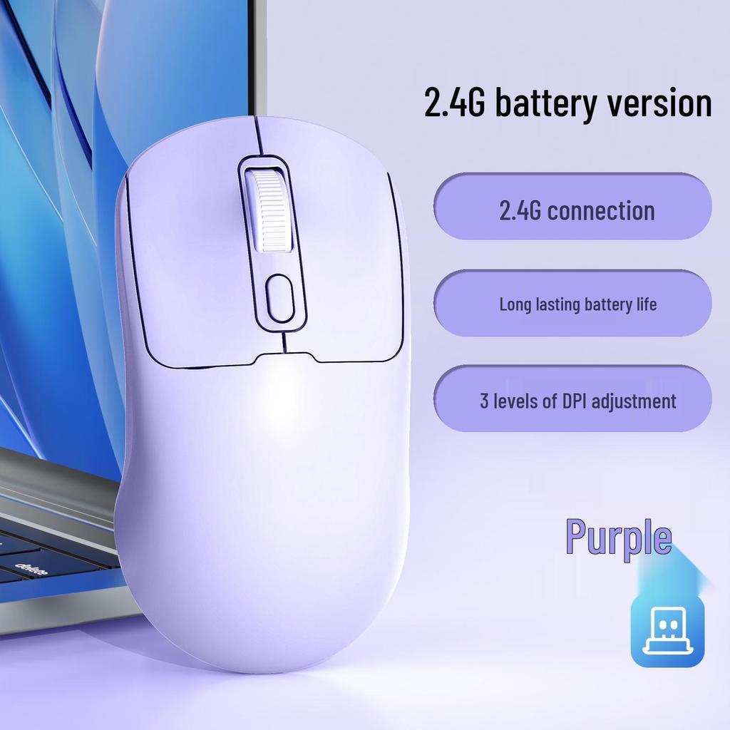 Wireless Bluetooth Dual-Mode Silent Gaming & Office Mouse with Type-C Charging
