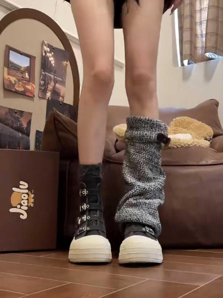 Women's 6.5cm Lift High-Top Canvas Shoes - Petite, Versatile, Breathable, Thick-Soled for Spring & Autumn