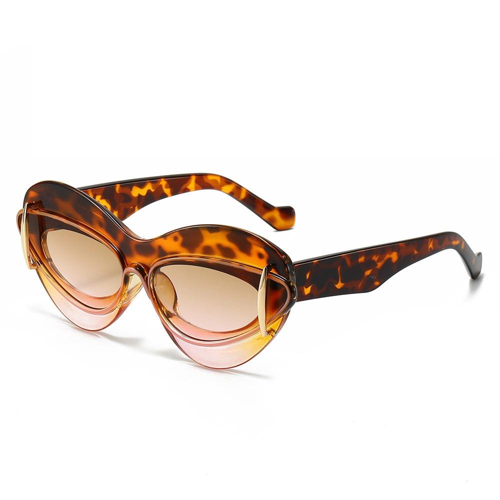 New Fashion Cat Eye Sunglasses Women Vintage Shades Brand Designer Luxury Sun Glasses Punk Uv400 Oversized Eyewear