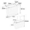 Yamazaki Laundry Wire Basket Slim L White Tower Laundry Basket Laundry Hamper 10003 W23×D53×H36.7cm