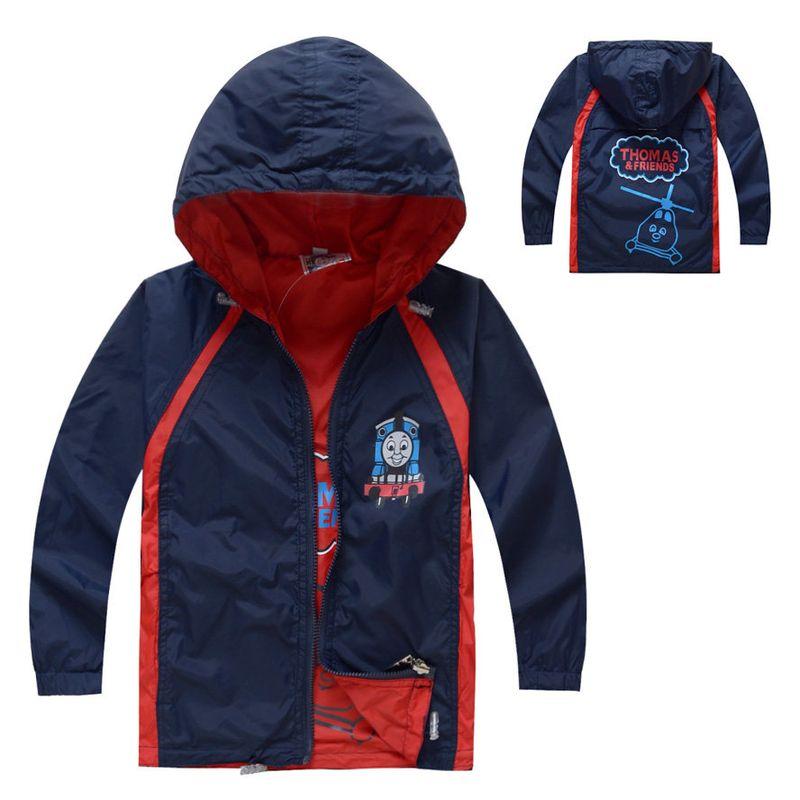 Children's Clothing Boys' Wind Coat K-style Hooded Casual Thin Cardigan Kids Windproof Coat Top Spring Clothing