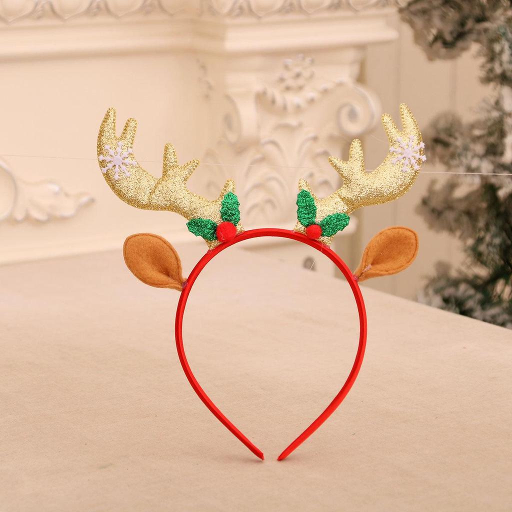 Individually Packaged Cartoon Christmas Headbands: Festive Decorations and Party Gifts with Antlers.