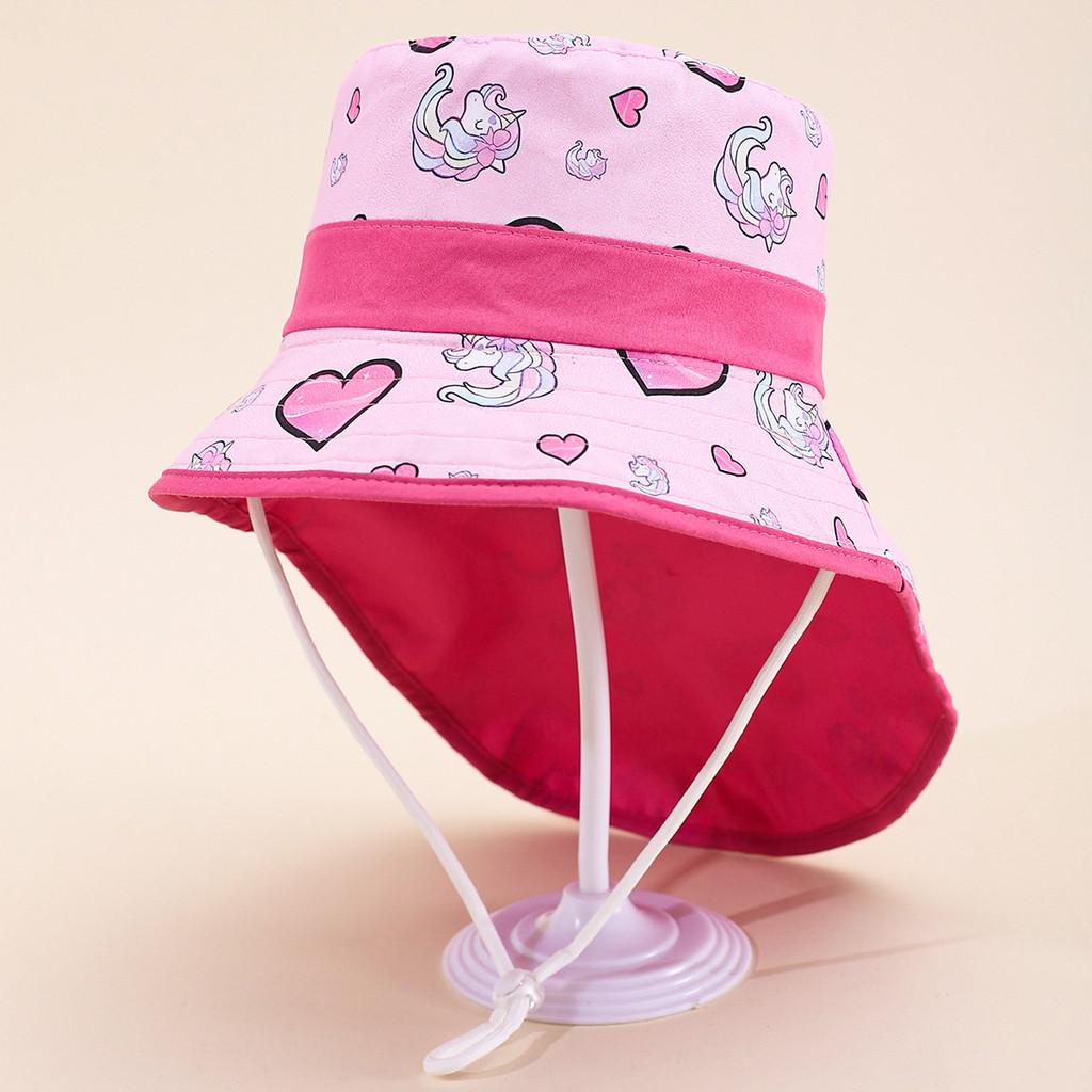 Unicorn Kids Fisherman Hat With Wide Brim For Summer Beach Sun Protection