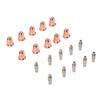 20PCS Electrode Tip Nozzle 0.03in High Hardness Brass Plasma Electrode Nozzles Cups Kit for