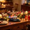 Magic Holiday Decoration Lighted Floating Santa Sleigh, Magnetic Levitation Flying Sleigh Ornament with Christmas Party Decor LED Light, Centerpiece