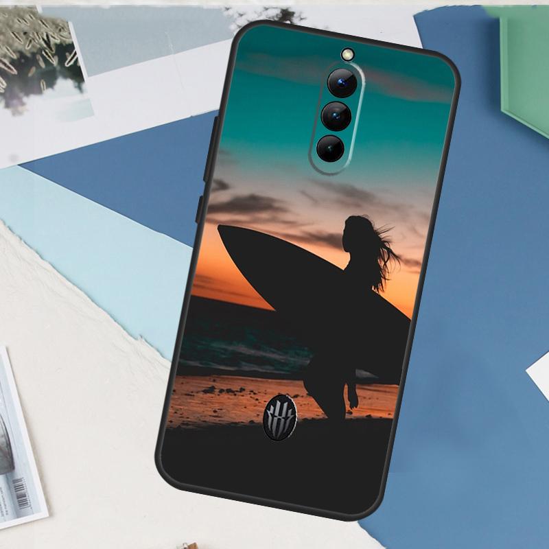 Surfing Art Surf Girl For Nubia Red Magic 10 9 8 Pro Plus 6 7 6S 7S Pro 5G 6R RedMagic 8S 9S Pro Plus Phone Case