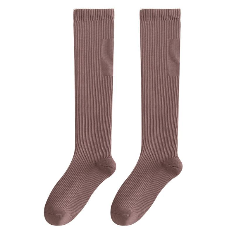 Female Autumn High Waist Lean Legs Breathable Pressure Calf Pile Socks